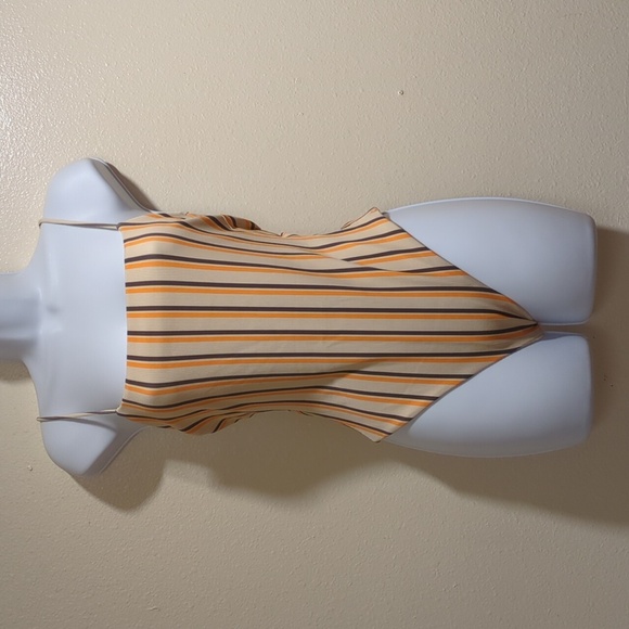 NWOT Zulu & Zephyr x Free People licorice striped ribbed one piece swim suit - Picture 2 of 11
